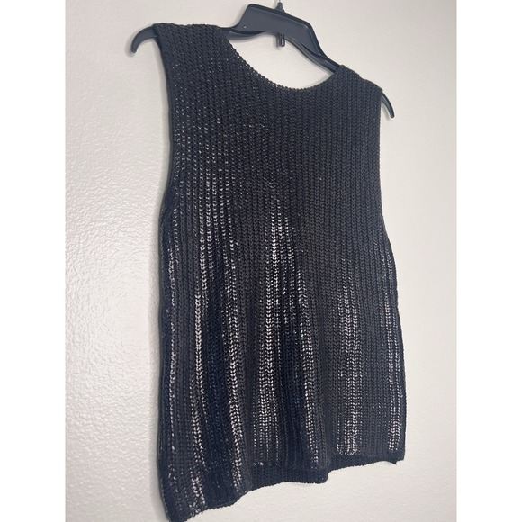 Elan The Raz Crewneck Goth Grunge Chunky Knit ‎  sleeveless Sweater M #7 - Picture 3 of 7